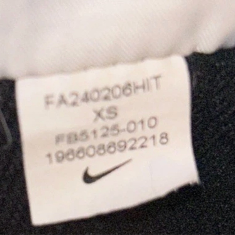 Vintage Y2K Nike Center Swoosh Black Crewneck Sweatshirt Women XS dri-fit - Picture 5 of 6